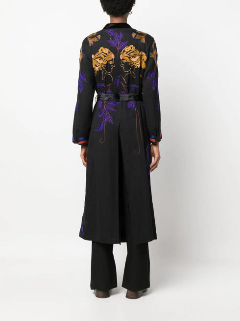 FORTE FORTE EMBROIDERED COAT
